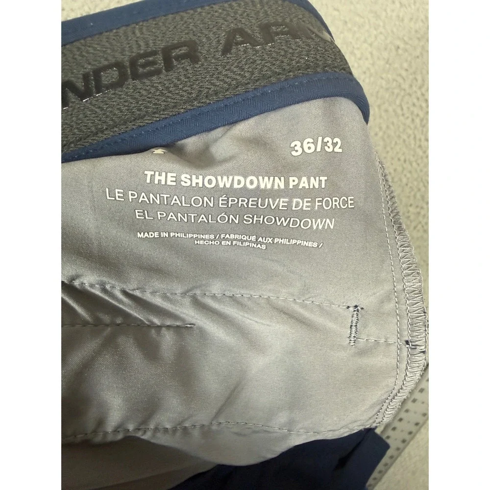 Under Armour Mens Showdown Golf Pants Navy Blue 36x32 Tapered Performance